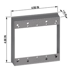 Sigma Engineered Solutions New Work 16 cu in Square Metallic Extension Ring Gray