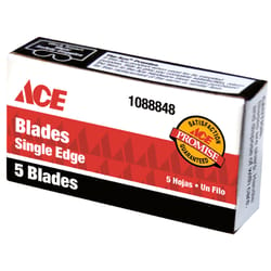 Ace Carbon Steel Single Edge Razor Blade 1.75 in. L 5 pc