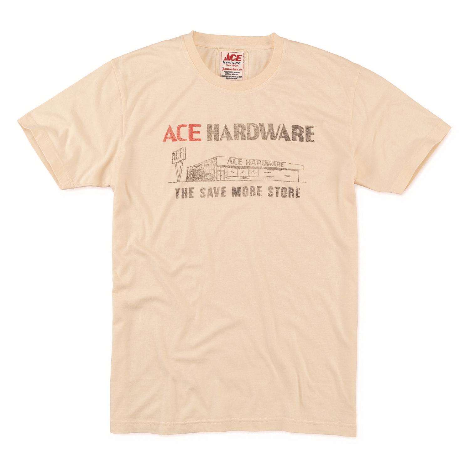Ace Vintage Threads S Short Sleeve Men's Crew Neck Cream Tee Shirt - Ace  Hardware