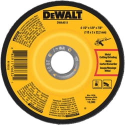 DeWalt 4-1/2 in. D X 7/8 in. Aluminum Oxide Cutting/Grinding Wheel 1 pc