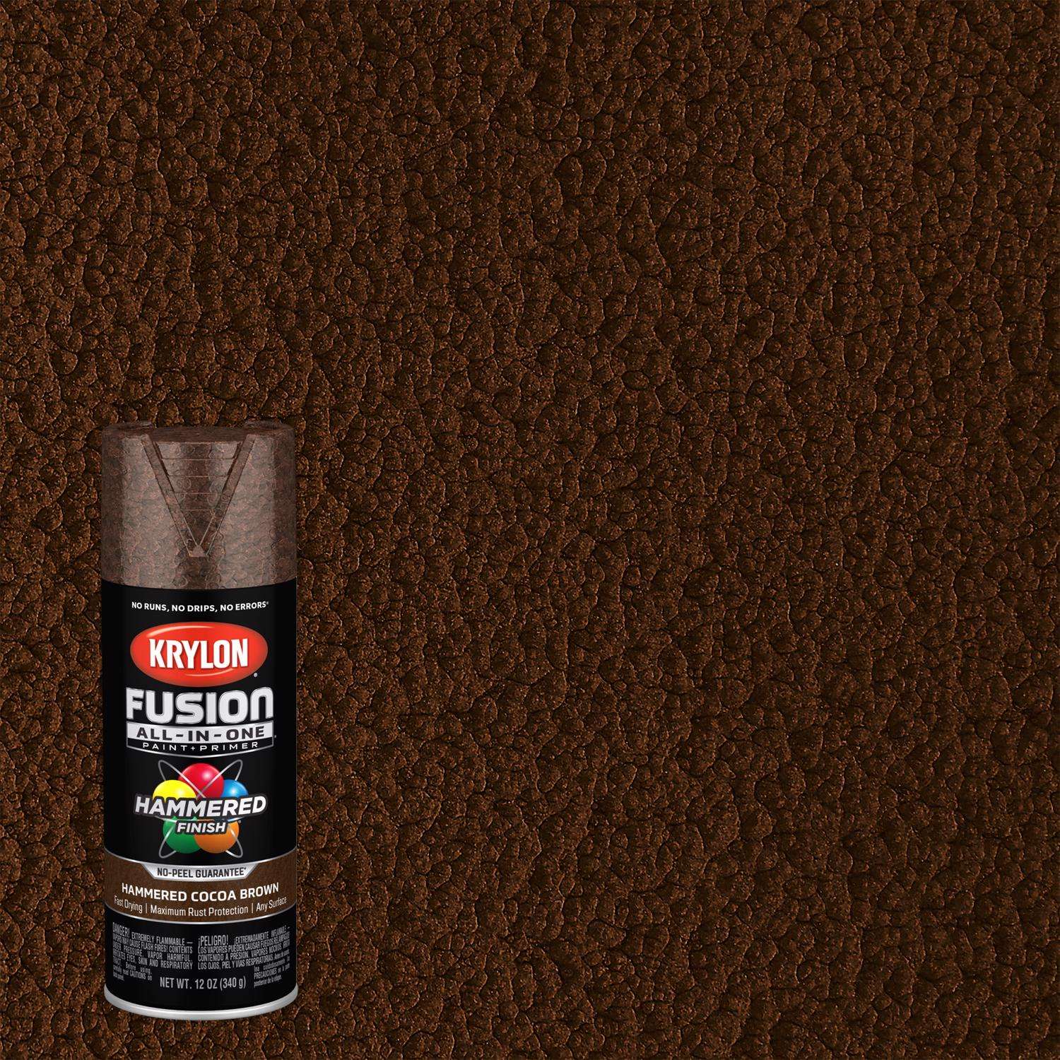 Krylon Fusion AllInOne Hammered Cocoa Brown Paint+Primer Spray Paint