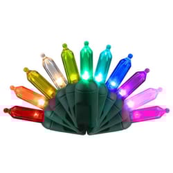 Celebrations Platinum LED T5 Multicolored 50 ct String Christmas Lights 25 ft.
