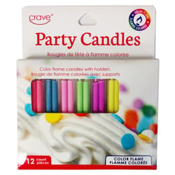 Crave Assorted Color Flame Birthday Candles