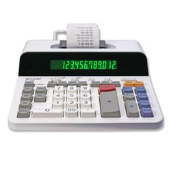 Sharp White 12 digit Calculator