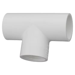 Charlotte Pipe Schedule 40 1/2 in. Slip X 1/2 in. D Slip PVC Tee 1 pk