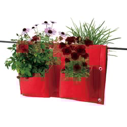 VegTrug Rail Planter Red Fabric 3.9 in. H Plant Hanger 1 pk
