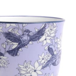 Chive Liberte 4.25 in. D Ceramic Flower Pot Blue Swallows