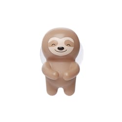 Kikkerland Brown Plastic Toothbrush Holder