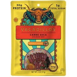 Vacadillos Carne Seca Chipotle Honey Beef Strips 2 oz Bagged