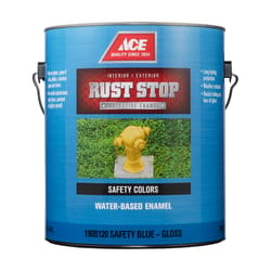 Ace Rust Stop Indoor and Outdoor Gloss Safety Blue Water-Based Enamel Rust Prevention Paint 1 gal