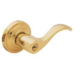 Baldwin Estate Wave Polished Brass Entry Lever 1-3/4 in.
