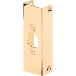 Prime-Line 4.5 in. H X 1 in. L Brass-Plated Brass Door Edge Reinforcer
