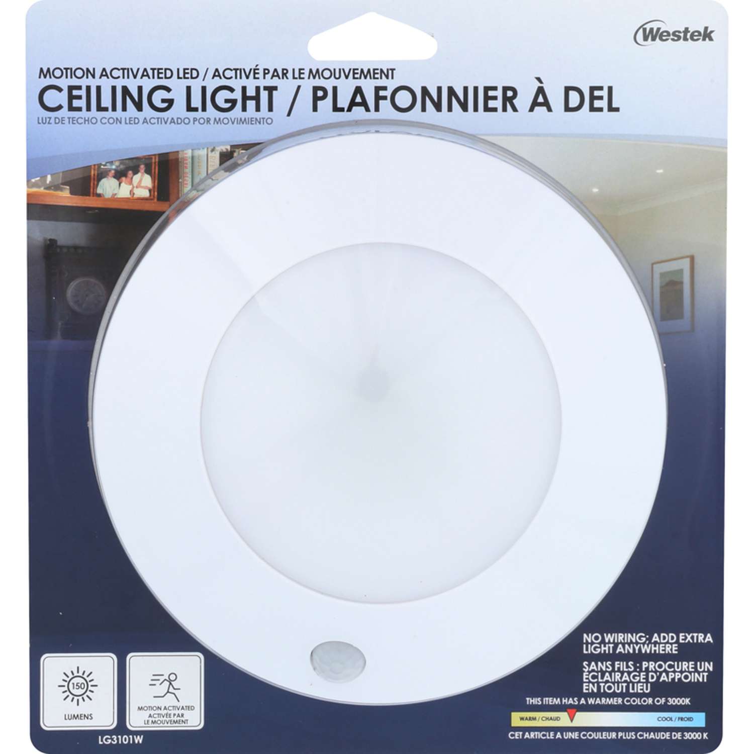 Westek 1.75 in. H X 5 in. W X 5 in. L White Ceiling Light Ace Hardware