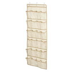 Honey-Can-Do 57 in. H X 21 in. W X 1-1/2 in. L Canvas Over-the-Door Shoe Organizer