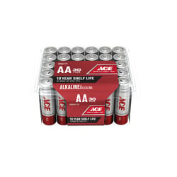 Ace AA Alkaline Batteries 30 pk Clamshell