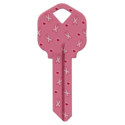 Hillman Breast Cancer Awareness Pink Ribbon House/Office Key Blank Single For Universal