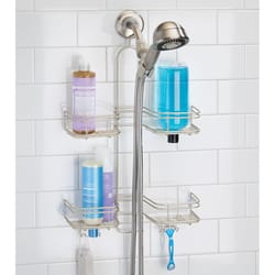 iDesign 24 in. H X 5 in. W X 16 in. L Silver Shower Caddy