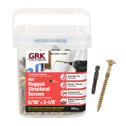 GRK Fasteners No. 20 X 3-1/8 in. L Star Washer Head W-Cut Structural Screws