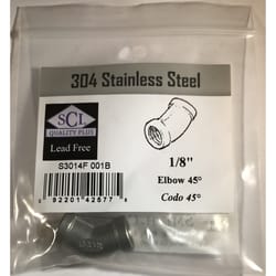 Smith-Cooper 1/8 in. FPT X 1/8 in. D FPT Stainless Steel 45 Degree Elbow