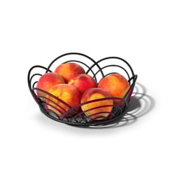 Spectrum Flower Black Steel Fruit Basket