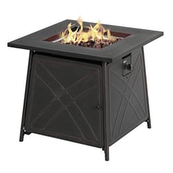 Living Accents 28 in. W Steel Square Propane Fire Pit