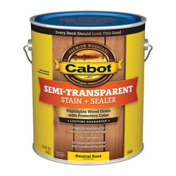 Cabot Semi-Transparent Low VOC Semi-Transparent Tintable Neutral Base Oil-Based Stain and Sealer 1 g