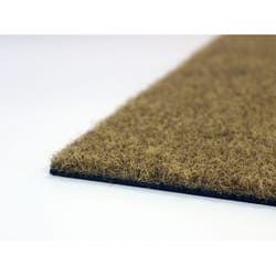 Americo Home Flocked KoKo 18 in. W X 30 in. L Black/Tan Welcome Script Coir Door Mat