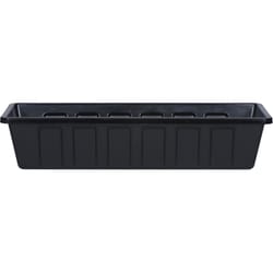 Novelty Poly Pro 5 in. H X 24 in. W X 8 in. D PP Plastic Poly Pro Flower Box Black