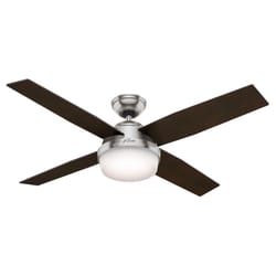 Hunter Dempsey 52 in. Brushed Nickel LED Indoor Ceiling Fan