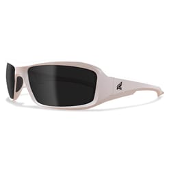 Edge Eyewear Brazeau Anti-Fog Wraparound Safety Glasses Smoke Lens White Frame 1 pc
