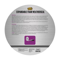 M-D BUILDING PRODUCTS Platinum Black Foam Weatherseal For Multi-Purpose 8 ft. L X 1.5 in.