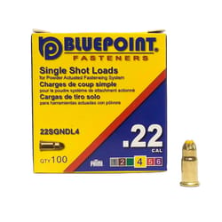 Blue Point .22 in. D X .62 in. L Brass Flat Head Powder Loads 100 box