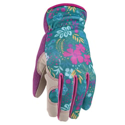 Wells Lamont Women's Indoor/Outdoor Botanical Work Gloves Multicolor L 1 pk