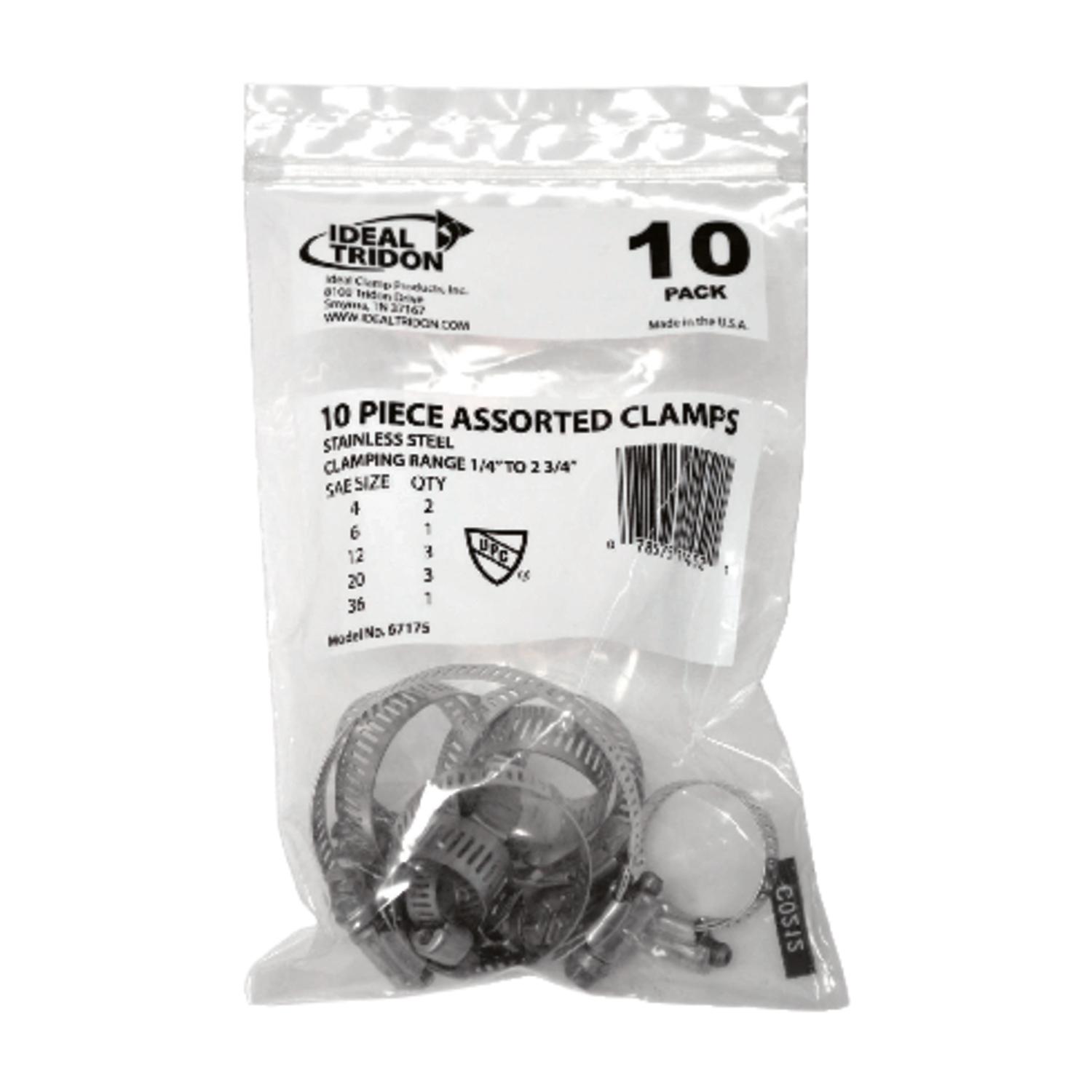 UPC 078575114521 Ideal Tridon 671755A 0.21 in. Stainless Steel Hose Clamp Assortment