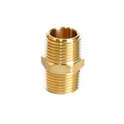 ATC 1/2 in. MPT X 1/2 in. D MPT Brass Hex Nipple