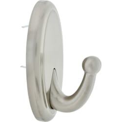 HILLMAN 3.5 in. L Satin Nickel Steel Oval Hook 25 lb. cap. 1 pk