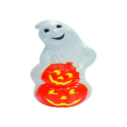 Union Products Orange/White 31 in. Prelit Ghost with Pumpkins Blow Mold