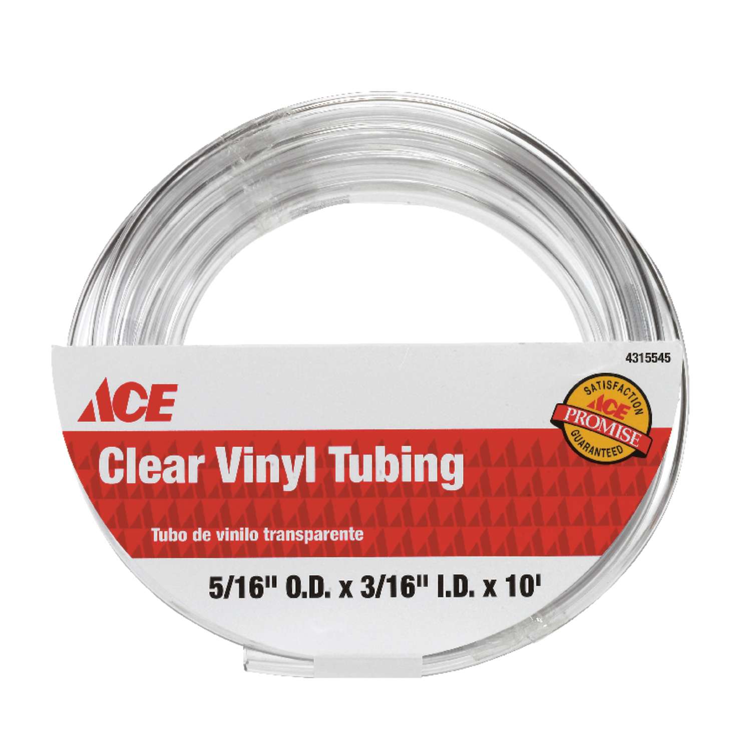 Ace ProLine 3/16 in. D X 5/16 in. D X 10 ft. L PVC Vinyl Tubing Ace Hardware