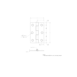 Ace 2.75 in. W X 3 in. L Bright Brass Brass Narrow Hinge 2 pk