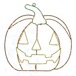 Celebrations Multicolored LED Prelit Smiling Pumpkin Halloween Decor
