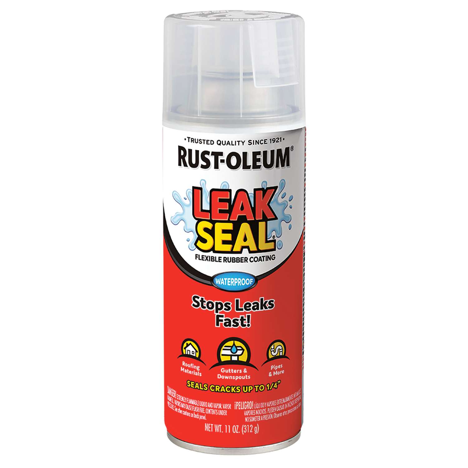rust oleum clear leakseal flexible rubber sealant 11 oz ace hardware