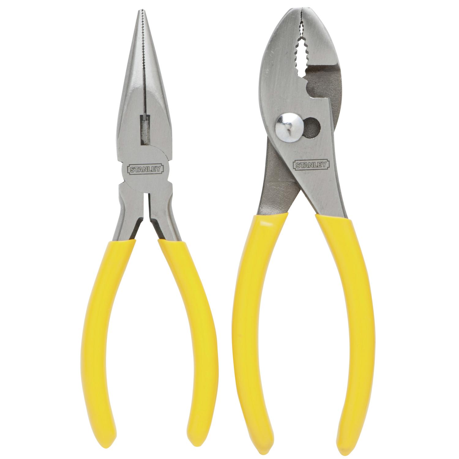 Stanley 2 pc Drop Forged Steel Pliers Set 6 in. L - Ace Hardware