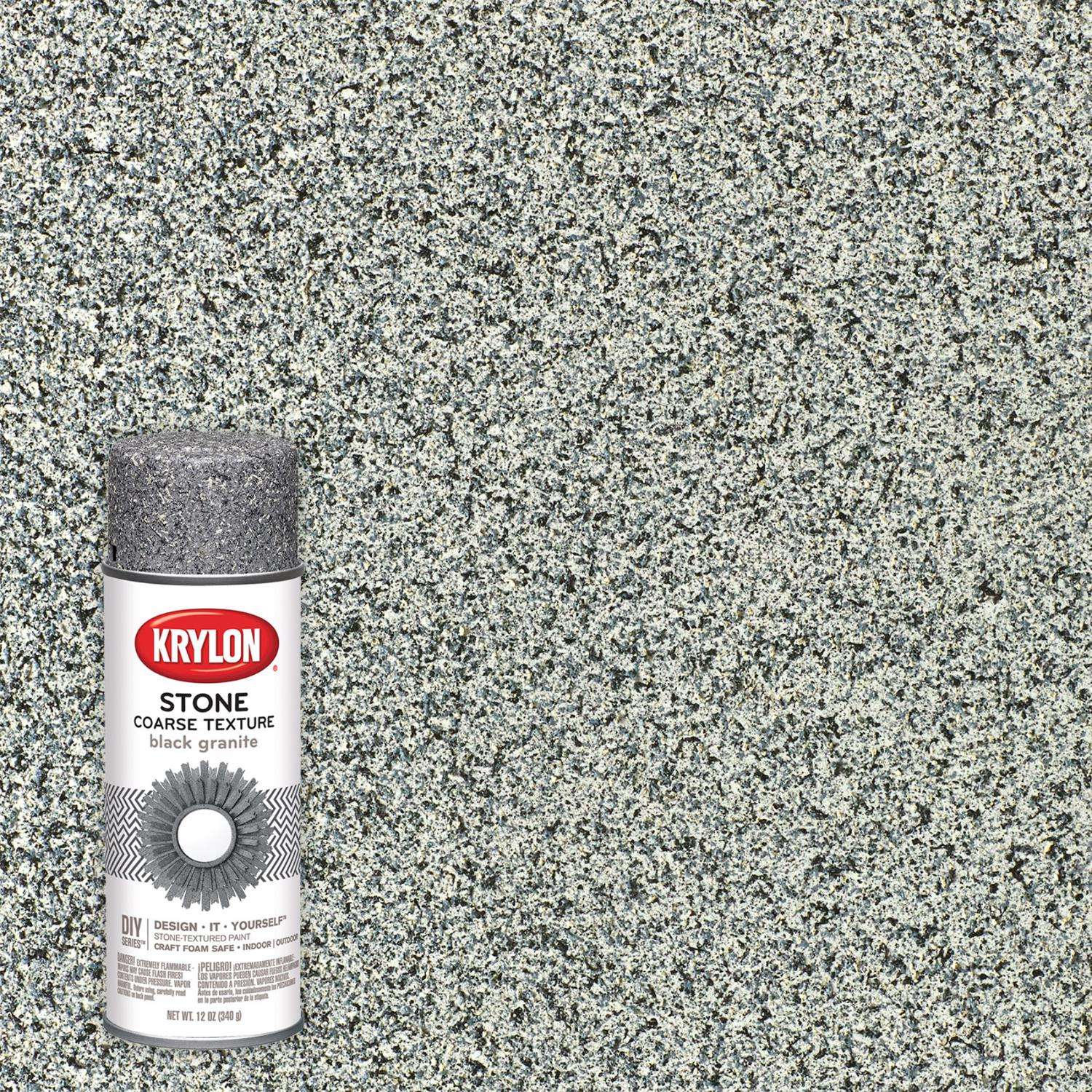 Krylon Stone Coarse Black Granite Texture Spray 12 oz Ace Hardware