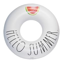 CocoNut Float Rae Dunn White Vinyl Inflatable Hello Summer Pool Float Tube