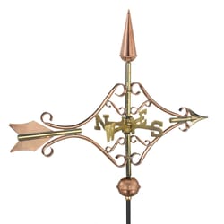 Good Directions Polished Brass/Copper 27 in. Victorian Arrow Weathervane For Garden Pole