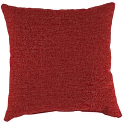 Jordan Manufacturing Red Polyester Throw Pillow 4 in. H X 18 in. W X 18 in. L