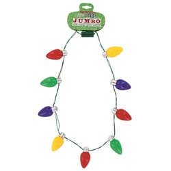 DM Merchandising Lotsa Lites CHRISTMAS Jumbo Light Up Necklace Plastic 1 pk