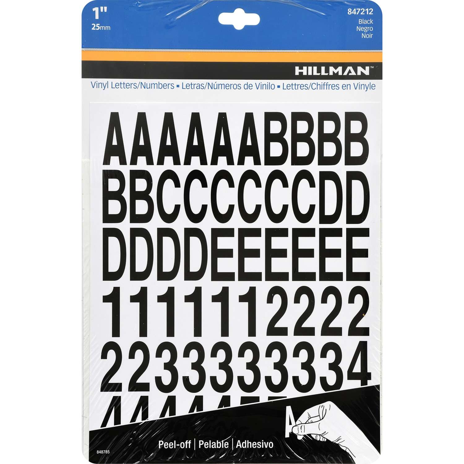 Hillman 1 in. Black Vinyl SelfAdhesive Letter and Number Set 09, AZ 228 pc Ace Hardware