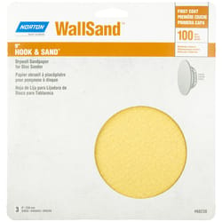 Norton WallSand 9 in. Aluminum Oxide Hook and Loop Drywall Sanding Disc 100 Grit Medium 3 pk