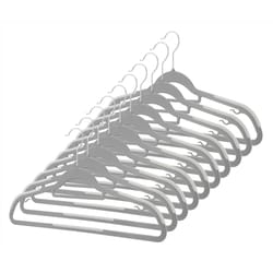 Homz Smart Solutions White Plastic Clothes Hanger (10-Pack)